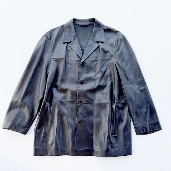 Hugo Boss Black Leather Lambskin Jacket